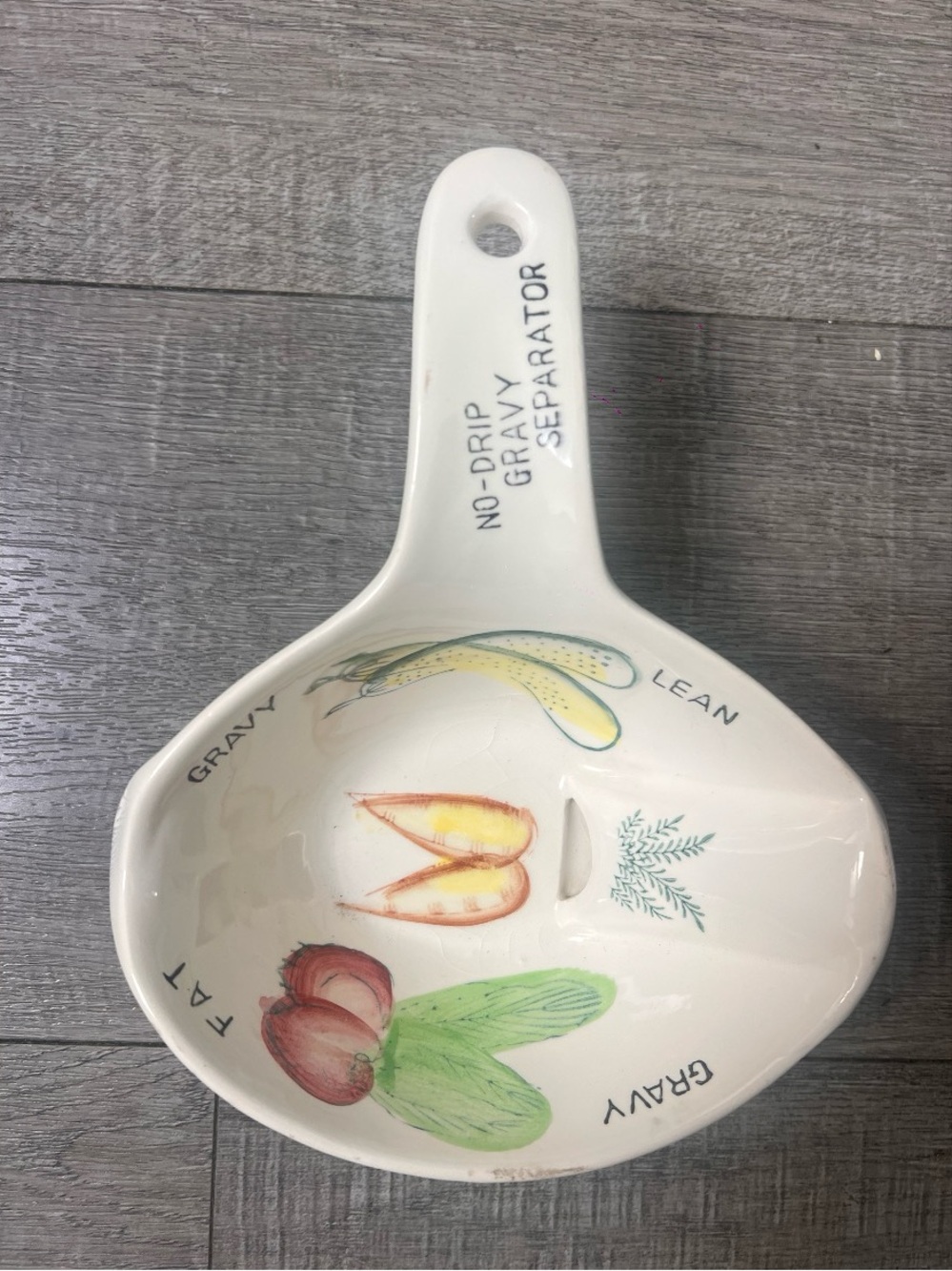 Vintage No Drip Gravy
Separator Hand Painted
Ceramic